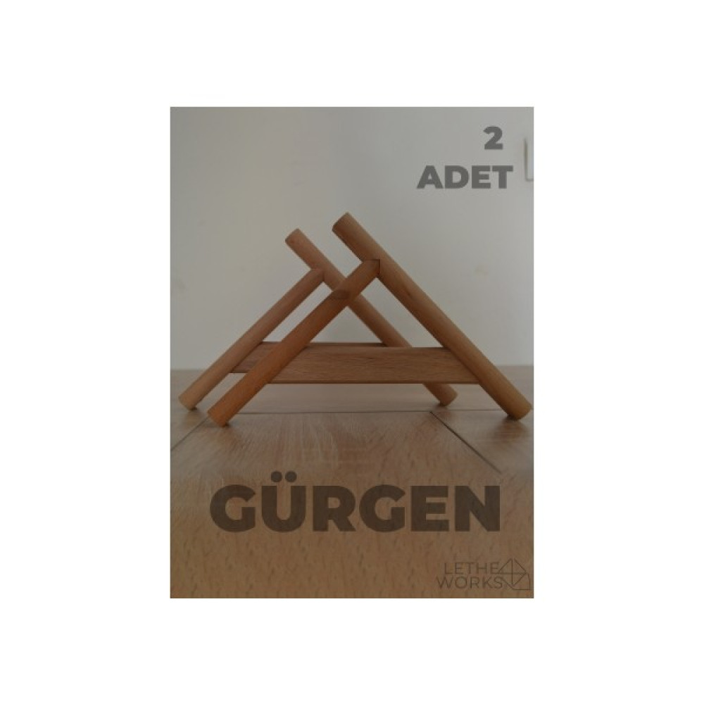 Lethe Works Raf Ayağı, Gürgen Ahşap (2 Adet) (Natural) Kitaplık - Duvar Rafı & CD / DVD Rafı Fiyatı