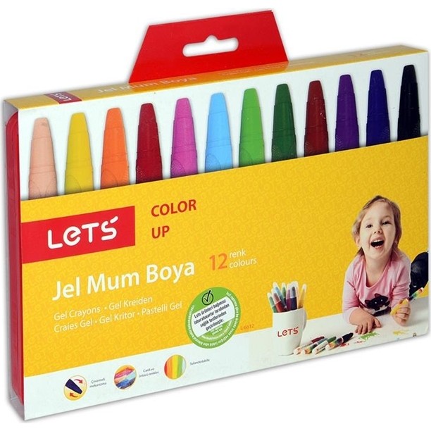 Let's 12 Renkli Jel Mum Boya L-6612 Sarf Malzemeler ile Yaratıcı Çizim Keyfi Diğer Fiyatı