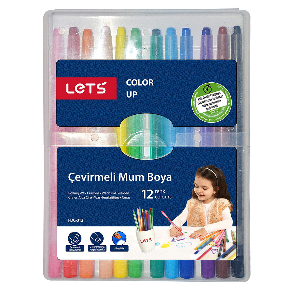 Lets 12'li Çevirmeli Mum Boya Pastel Boya Fiyatı