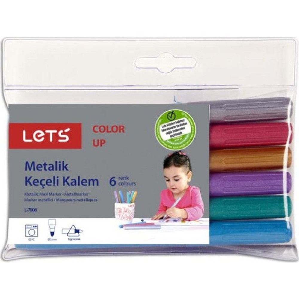 Lets 6 Renk Metalik Keçeli Kalem Keçe Uçlu Kalem Fiyatı