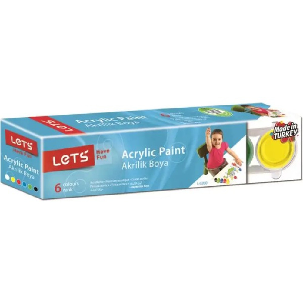 Let's Akrilik Boya 6'lı 25 ml Ana Renkler L 5200 Akrilik Boya Fiyatı