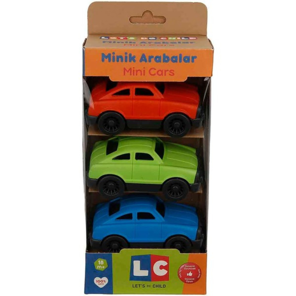 Let's Be Child 3'lü Minik Arabalar Mavi Oyuncak Araç Fiyatı