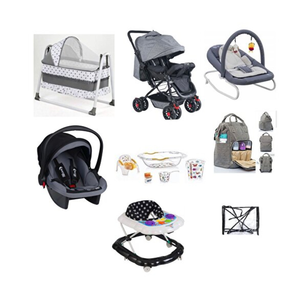 Lets Go Baby 12 Parça Çift Yön Bebek Arabası Beşik Ana Kucağı Yürüteç Küvet Takımı Bebek Çeyiz Seti Bebek Arabası ve Pusetler Fiyatı