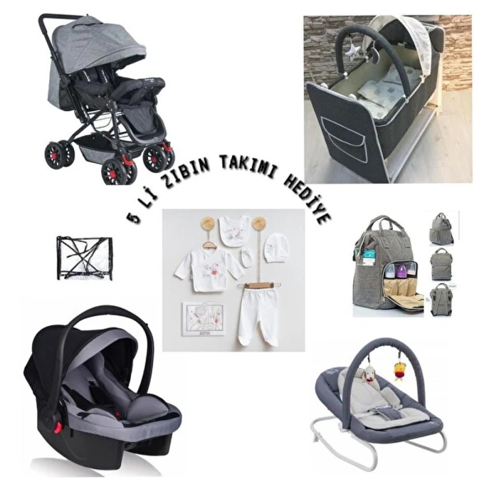 Lets Go Baby Bebek Arabası Beşik Ana Kucağı Puset Anne Bebek Çantası 7 Parça Set Bebek Arabası ve Pusetler Fiyatı