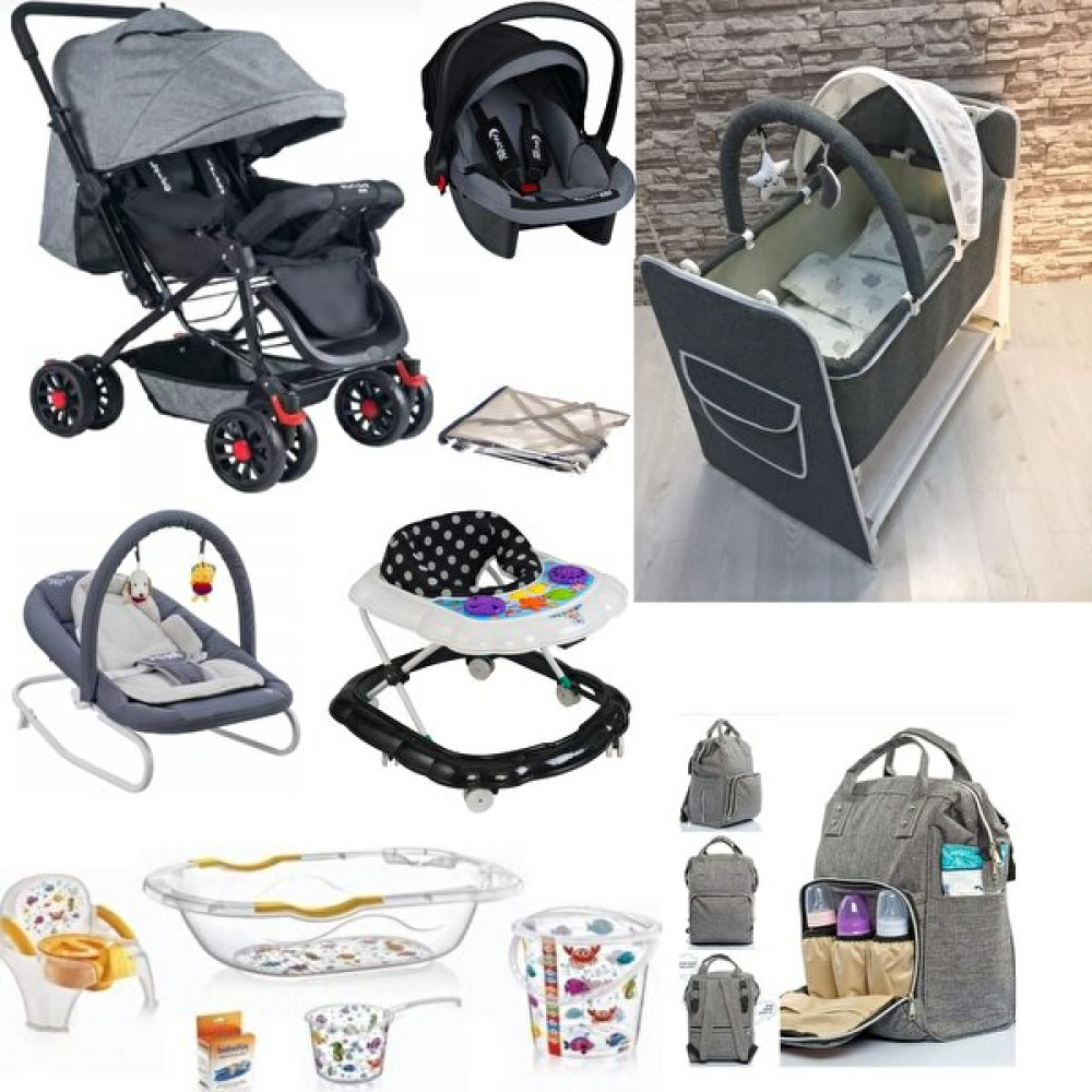 Lets Go Baby Çift Yön Bebek Arabası Beşik Ana Kucağı Yürüteç Küvet Takımı Puset 12 Parça Bebek Çeyiz Seti Bebek Arabası ve Pusetler Fiyatı