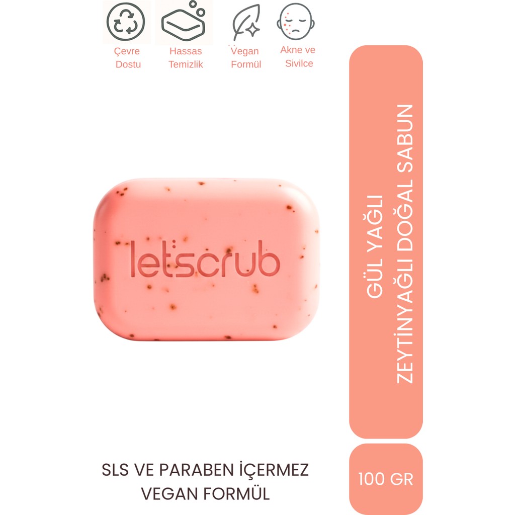 Let'scrub Zeytinyağlı Doğal Gül Yağı Sabunu Canlandırıcı ve Onarıcı 100gr Tüm Cilt Tipleri Için Sabunlar Fiyatı