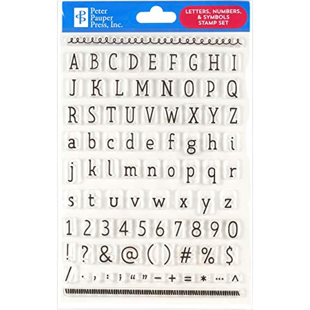 Letters, Numbers, & Symbols Clear Stamp Set (86 individual stamps)