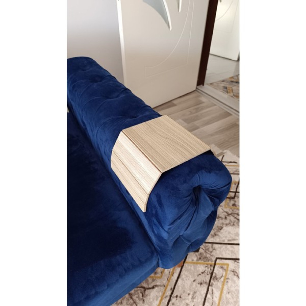 Leur Home Kahve Krem Koltuk Tepsisi Yan Sehpa 40 x 20 cm Ortasabit 15 cm Amerikan Servisi - Cordoba Yan Sehpa Fiyatı