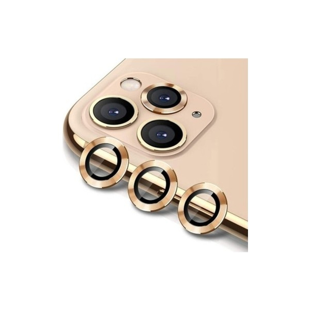 Lev Aksesuar iPhone 13 Pro Max Uyumlu Temperli Cam Metal Gövde Halka Kamera Lens Koruyucu - Rose Gold Cep Telefonu Ekran Koruyucusu Fiyatı