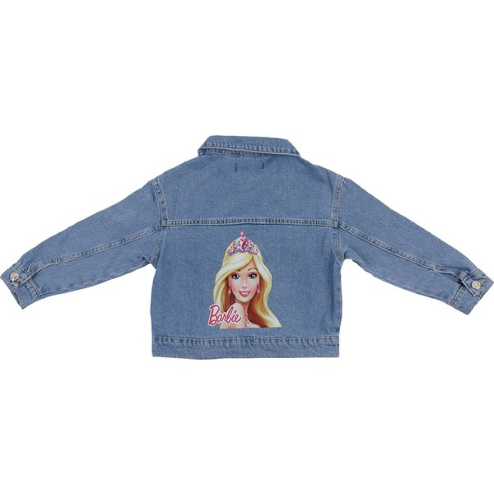 Leva Kids Barbie Baskılı Mavi Renk Çocuk Kot Ceket 2278 Levakids Kız Çocuk Mont Fiyatı