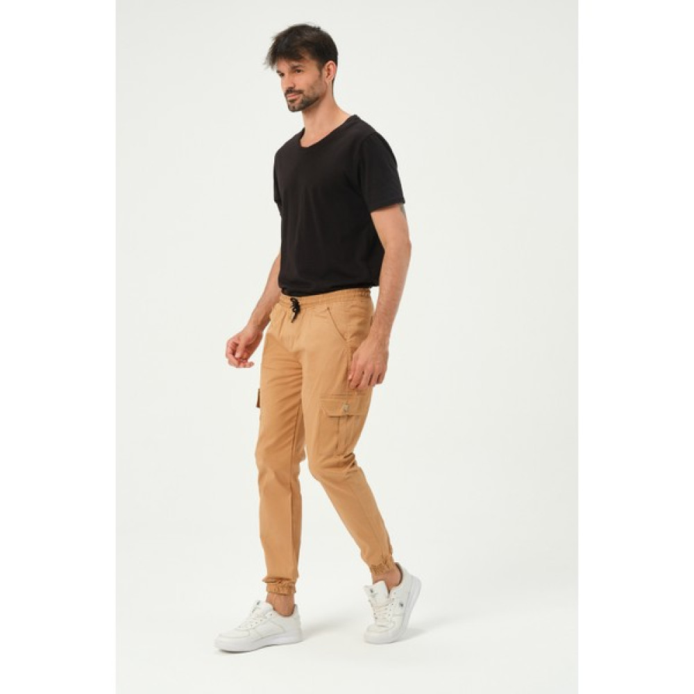 Levenan Erkek Açık Krem Kargo Cepli Kot Pantolon Erkek Jeans / Kot Pantolon Fiyatı