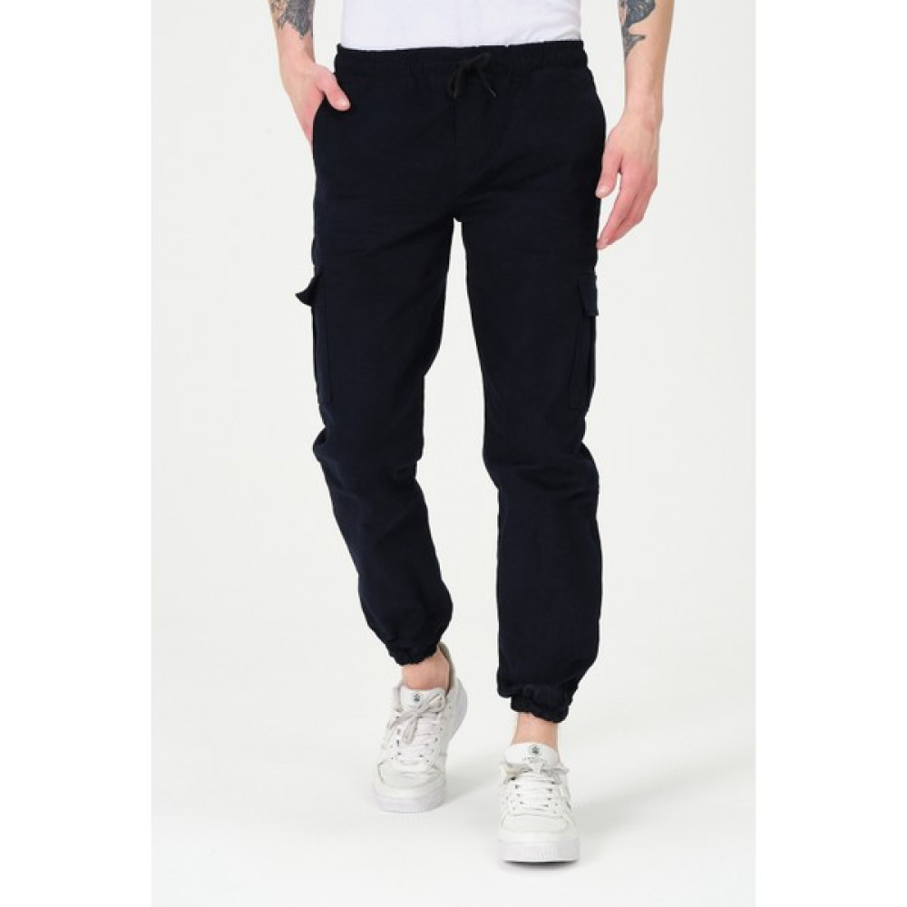 Levenan Erkek Koyu Lacivert Kargo Cepli Likralı Pantolon Erkek Jeans / Kot Pantolon Fiyatı
