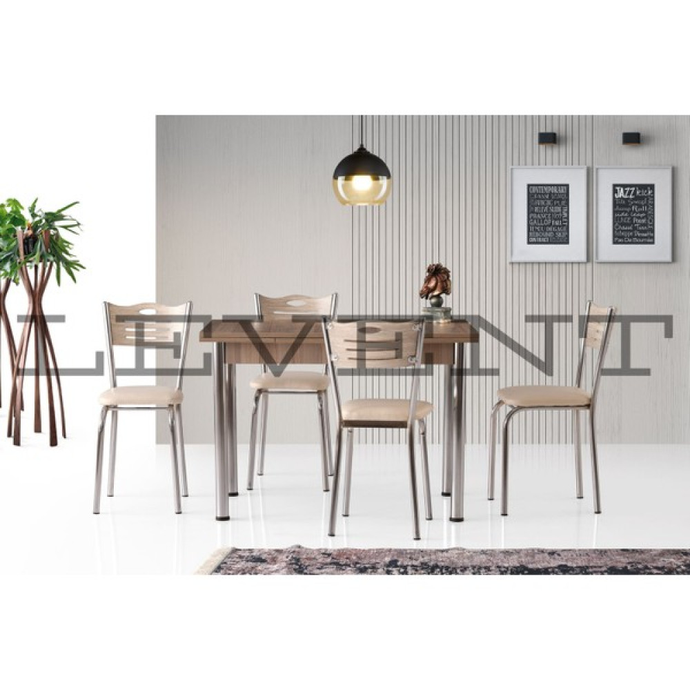 Levent Mobilya ve Aksesuar Smart Masa ve Smart Sandalye Takımı, Cordoba Krom, 110X70 Masa - Sandalye Seti / Takımı Fiyatı