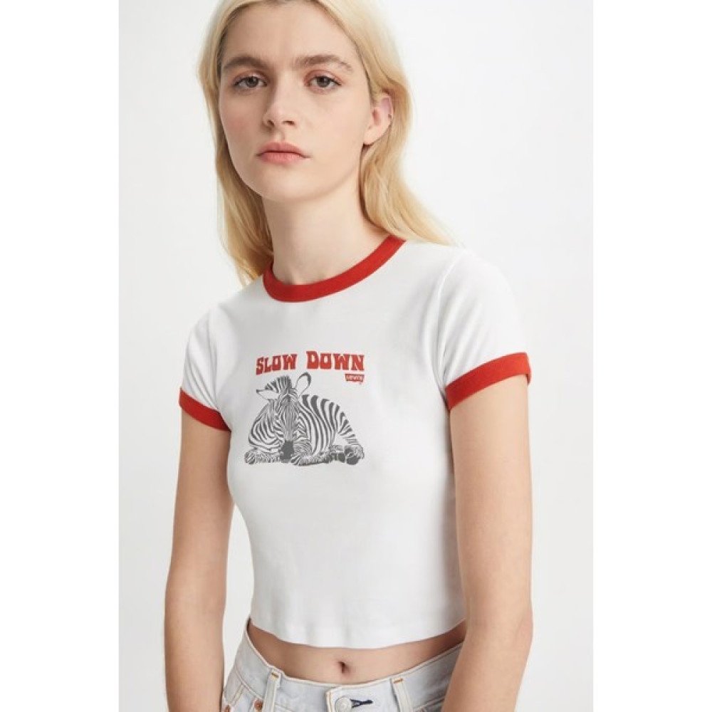 Levi's Bisiklet Yaka % 100 Pamuk Crop T Shirt Bayan T Shirt A3523 Bayan T-shirt Fiyatı