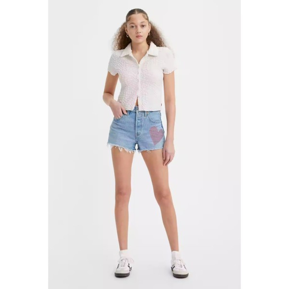 Levi's Pamuklu Desenli Yüksel Bel 501 Short Bayan Short 56327 Bayan Şort Fiyatı