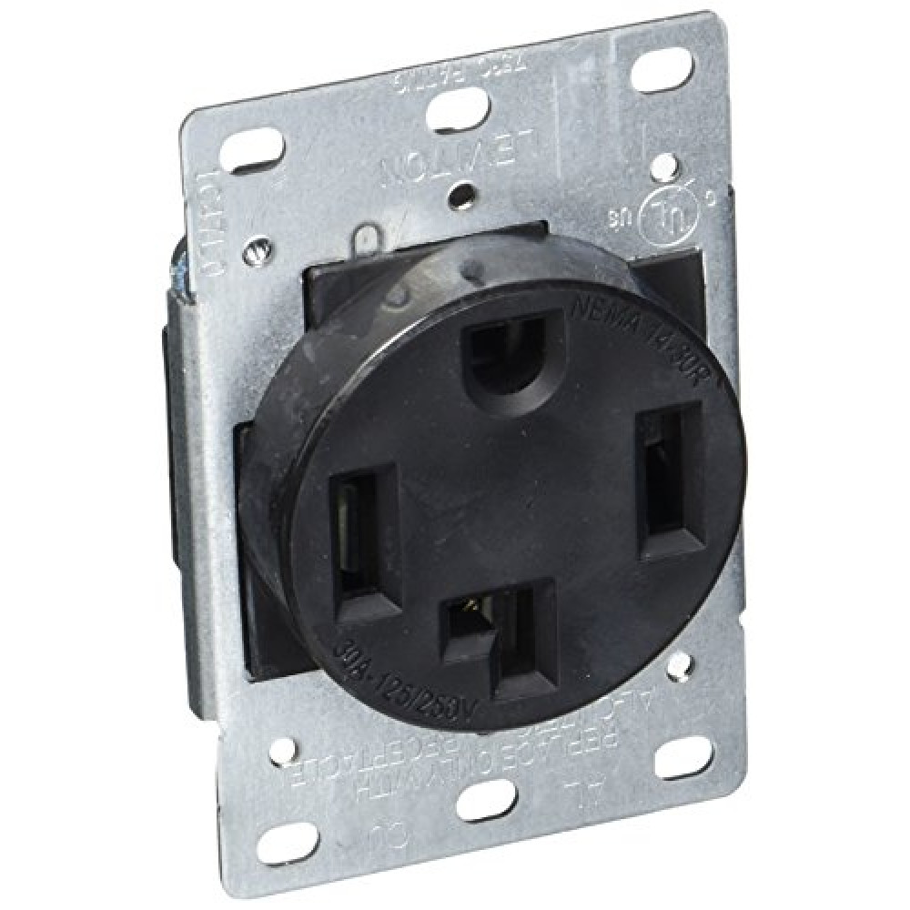 Leviton 278-S00 4-Wire, 30-Amp, 250V Flush Mount Dryer Receptacle