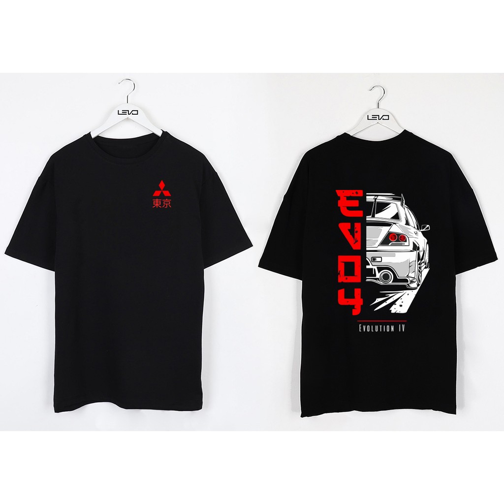 Levo Oversize Siyah Mitsubishi Evo Lancer Özel Siyah T-Shirt Giyim & İç Giyim Fiyatı