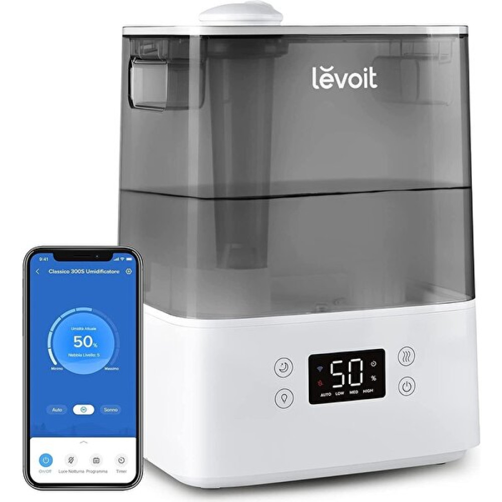 Levoit Classic 300S Nemlendirici Ortamı Ultrason 6l Çocuklar Için Üst Dolgu, 60H'DEN 47M2'YE Kadar - Siyah Hava Temizleme - Nemlendirme Cihazları Fiyatı