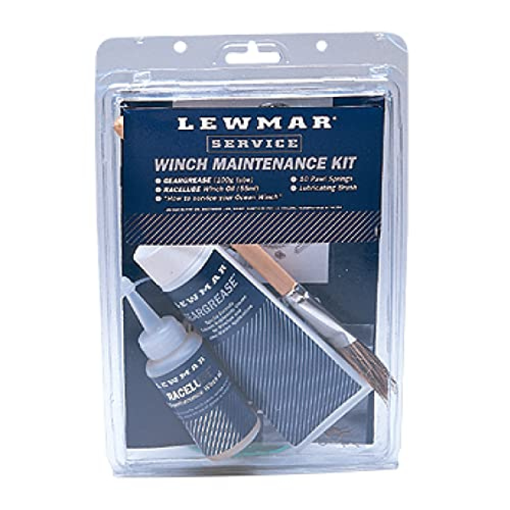 Lewmar Winch Maintenance Kit – for Basic Winch Maintenance for Your Sailboat, for Winch Sizes 6"- 48", Includes 10 Pawl Springs, Gear Grease (100 g), Race lube (55 ml), Lubrication Brush