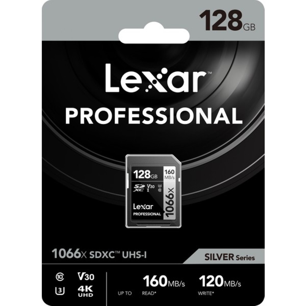 Lexar 128GB 1066X SDXC UHS-I 4K UHD V30 U3 C10 160MB/sn Hafiza Kartı (Silver Series) Hafıza Kartları Fiyatı