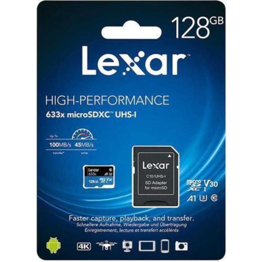 Lexar 128GB Micro Sd Class 10 Hafıza Kartı Uhs-I 633X 100MB/45SN Hafıza Kartları Fiyatı