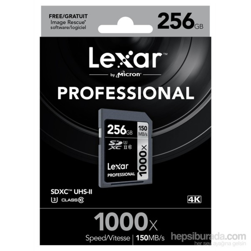 Lexar 256Gb 1000X Professional Sdxc Uhs-Iı-150 Mb/Sn. (Class 10) U3 Hafıza Kartı Hafıza Kartları Fiyatı