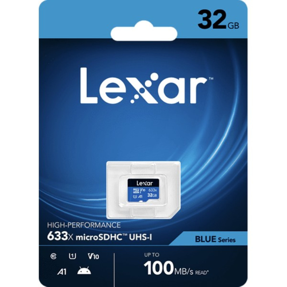 Lexar 32GB 633X High-Performance Microsdhc U1 V10 C10 UHS-I 100MB/s Hafıza Kartı (Blue Series) Hafıza Kartları Fiyatı