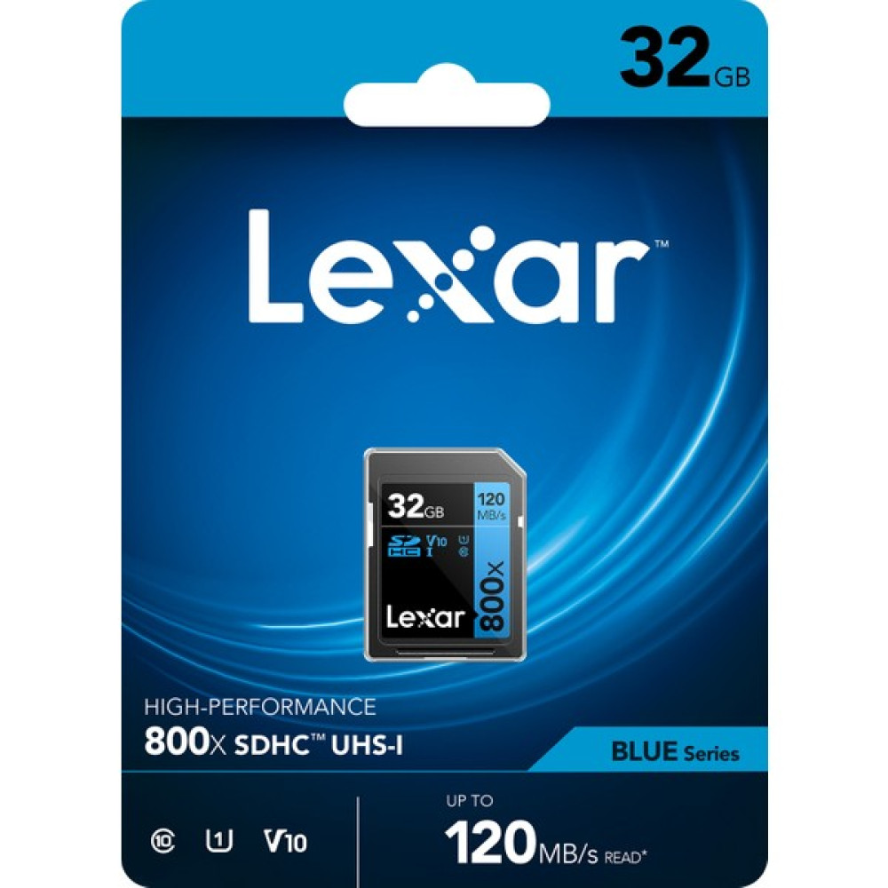 Lexar 32GB 800X SDHC UHS-I 4K UHD V10 U1 C10 120MB/sn Hafiza Kart (Blue Series) Hafıza Kartları Fiyatı