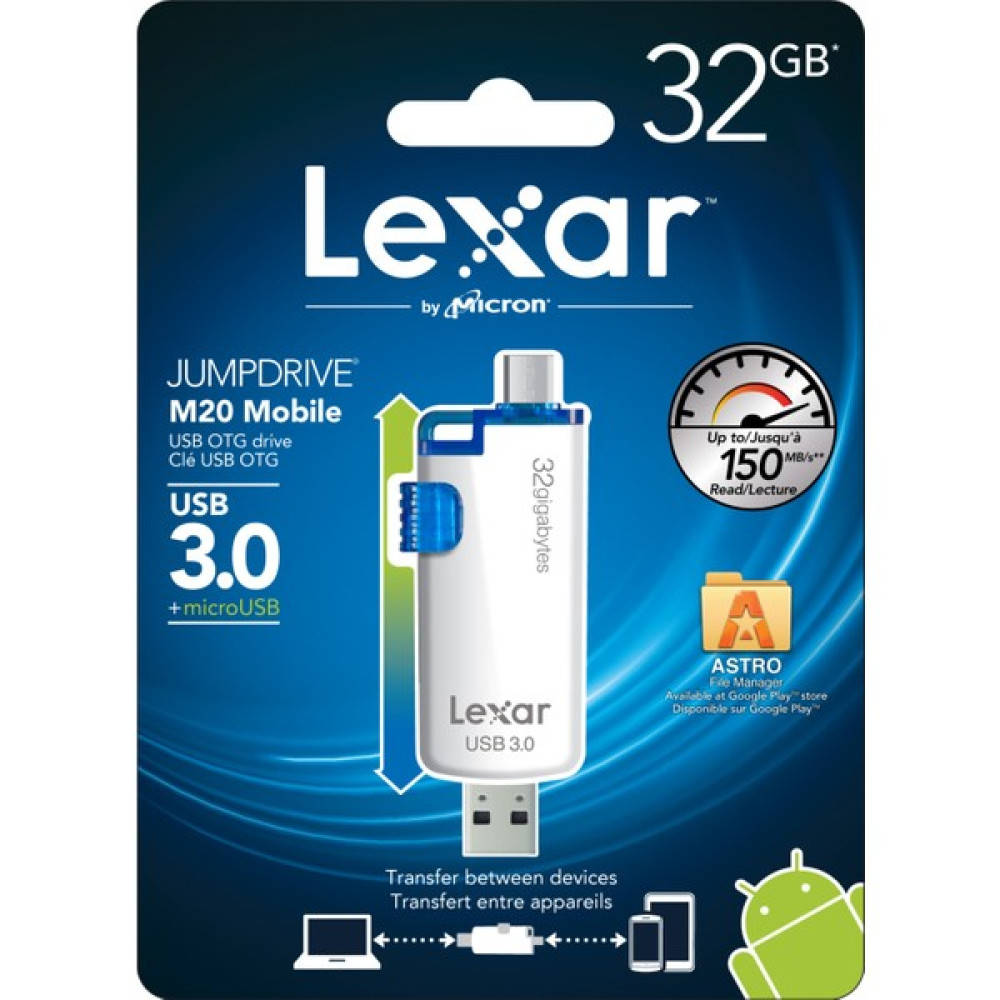 Lexar 32GB Jumpdrive M20 Mobile 2-in-1 USB 3.0 (OTG Android) Flash Bellek LJDM20-32GBBEU Flash Bellekler Fiyatı
