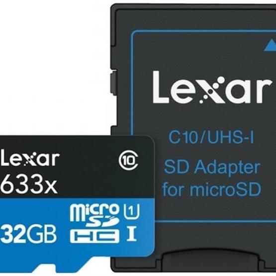 Lexar 32GB UHS-I 633x MicroSDHC Hafıza Kartı + Adaptör
