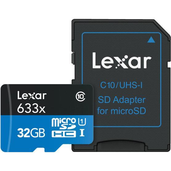 Lexar 32GB UHS-I 633x MicroSDHC Hafıza Kartı + Adaptör