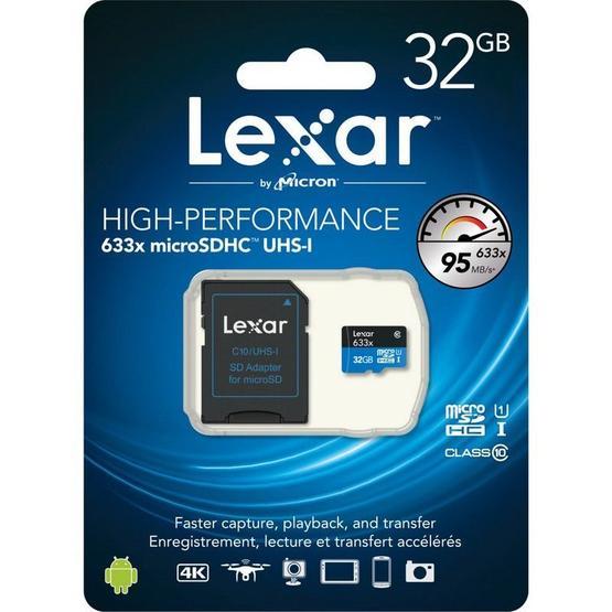 Lexar 32GB UHS-I 633x MicroSDHC Hafıza Kartı + Adaptör Hafıza Kartları Fiyatı
