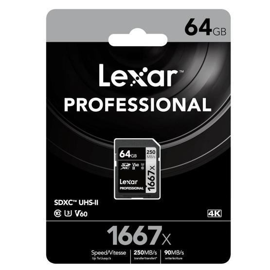 Lexar 64 GB SDXC Class10 UHS - II u3 - 250 MB/s 1667x Hafıza Kartı