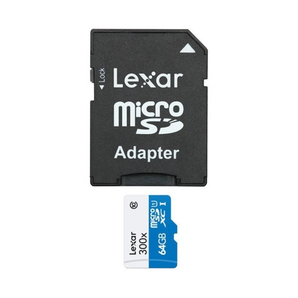 Lexar 64GB 300X microSDHC High Speed with Adapter (Class 10) -45Mb/Sn Hafıza Kartları Fiyatı