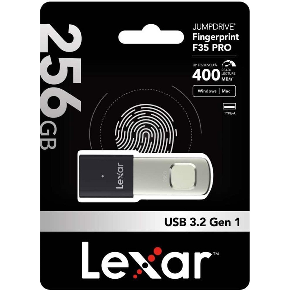Lexar JumpDrive 256GB 400MB/s Okuma 350MB/s Yazma F35 Pro 3.2 Gen 1 Flash Bellek LJDF35P256G-RNBNG - 256 GB RAM Bellekler Fiyatı