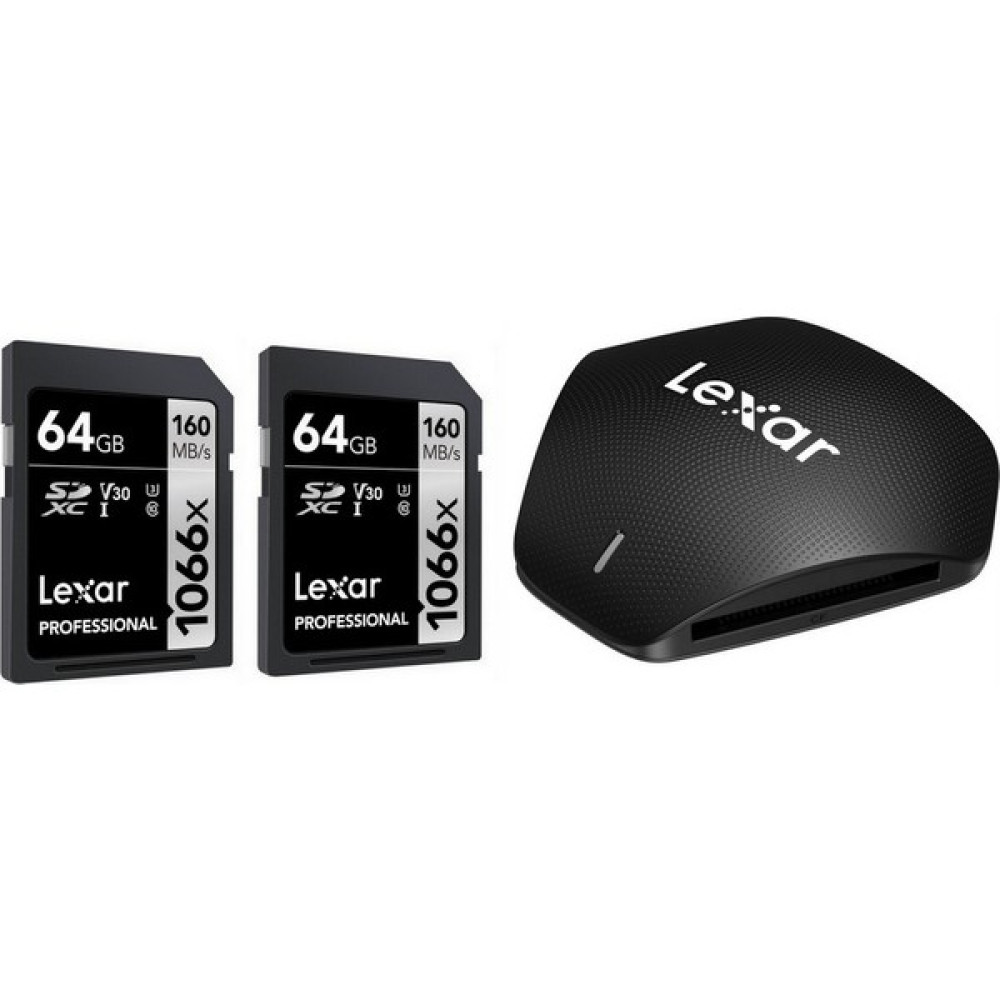 Lexar USB 3.1 Kart Okuyucu + 2 x 64GB 1066X SD Hafıza Kartı LMS1066064G-BNANG Oto Boyaları Fiyatı