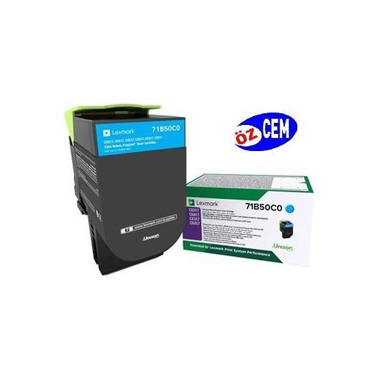 Lexmark CS317-71B50C0 Mavi Toner Tonerler Fiyatı
