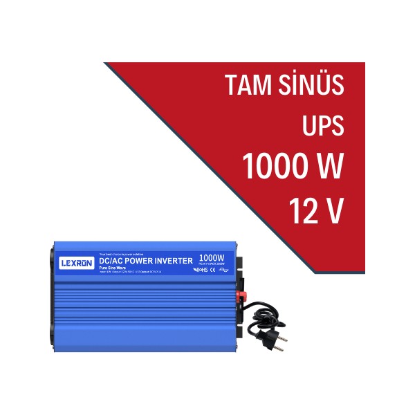 Lexron 1000W 12V Tam Sinüs Ups İnverter Kesintisiz Güç Kaynakları (UPS) Fiyatı