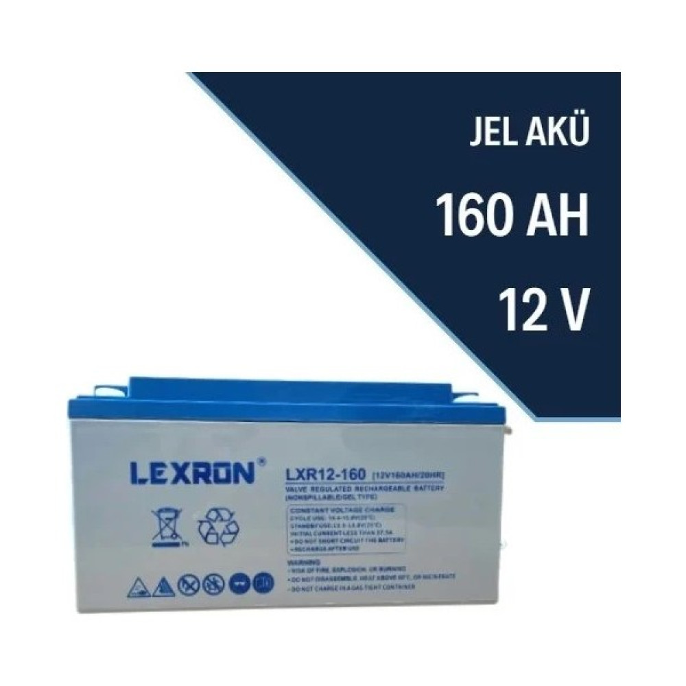 Lexron 12 V Volt 160 Ah Amper Deep Cycle Solar Güneş Jel Akü Akü Fiyatı