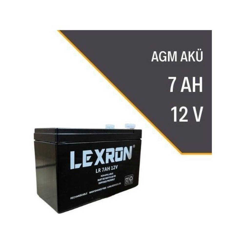 Lexron 7 Ah Amper 12 V Volt Kuru Tip Agm Akü Akü Fiyatı