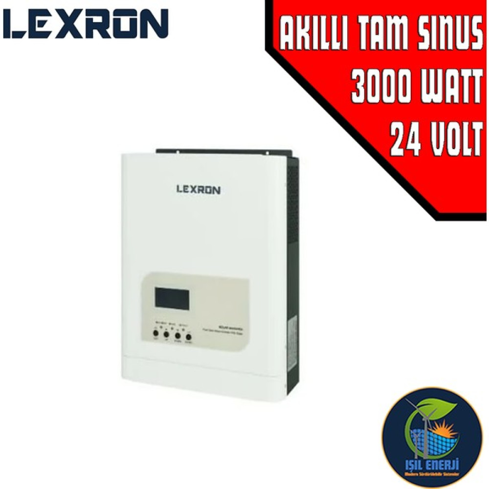 Lexron Akıllı Tam Sinus Inverter - 3000 Watt 24 Volt - 3000W 24V Power Supply Fiyatı