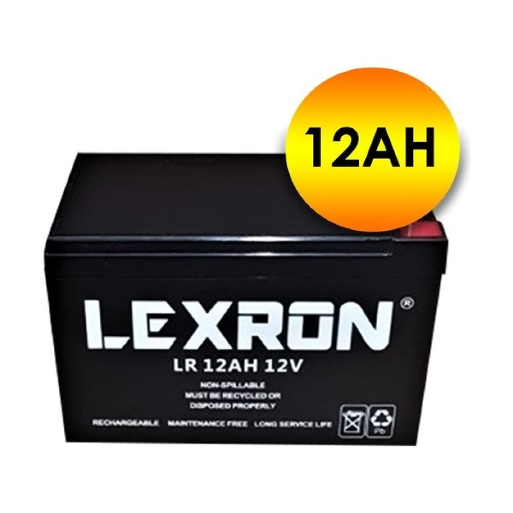Lexron Akü 12V - 12AH - Siyah Akü Fiyatı