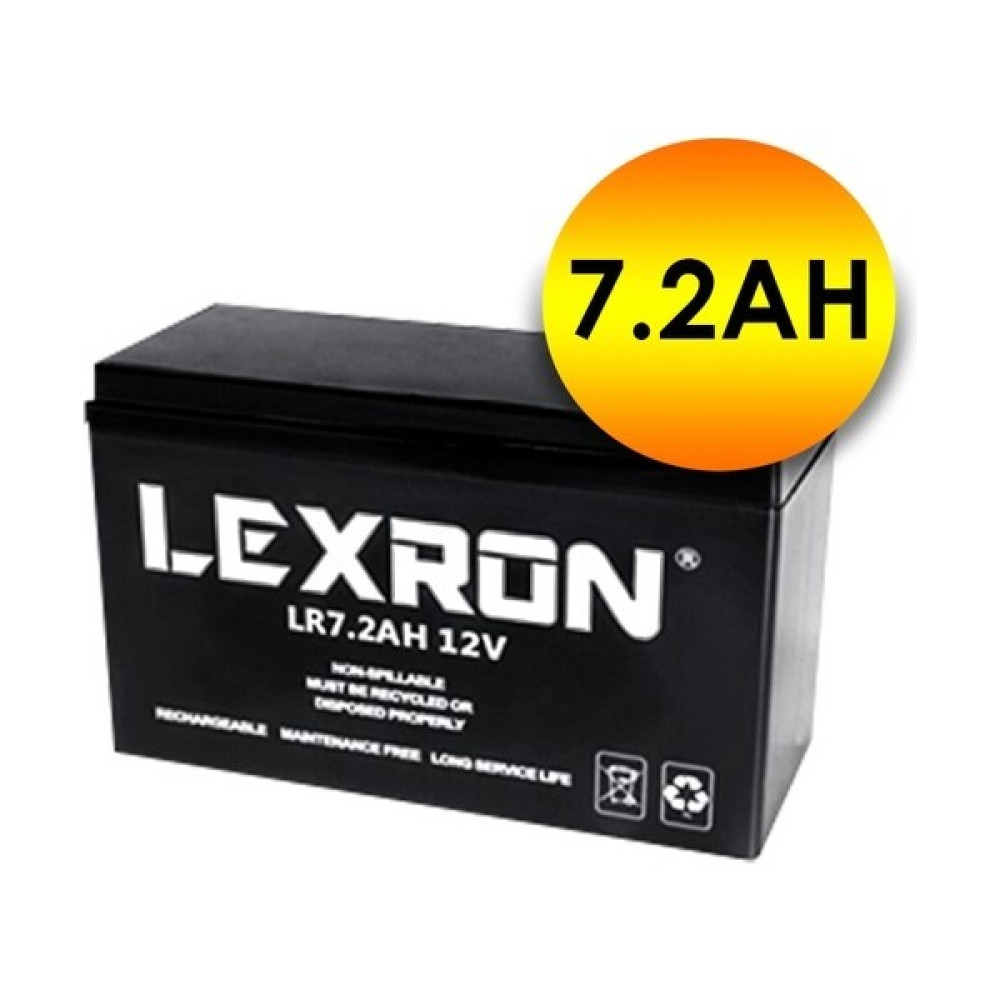 Lexron Akü 12V - 7.2AH - Gri Akü Fiyatı