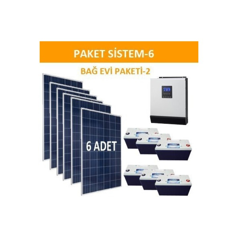 Lexron Güneş Enerjisi Bağ Evi Solar Paketi 3kva Inverter 280W Güneş Paneli Paket 6 Oto, Bahçe, Yapı Market Fiyatı