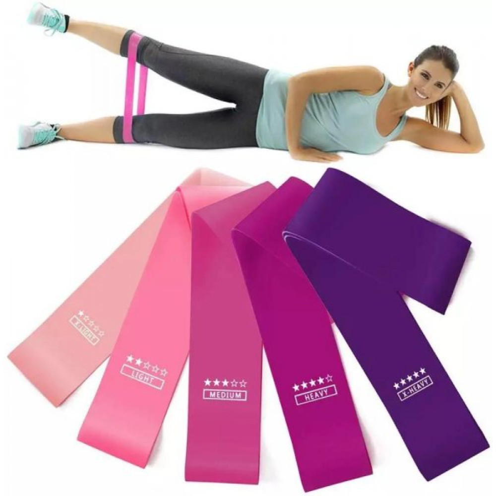 Leyaton 5 Li Farkli Direncte Squat Bandi Hafif Orta Sert Pilates Aerobik Calisma Lastigi Egzersiz Fitness Pilates Aletleri Fiyatı