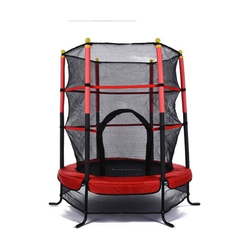 Leyaton Fileli Korumalı 140 cm Çocuk Trampolini 55 İnç Kırmızı Kondisyon Aletleri Fiyatı