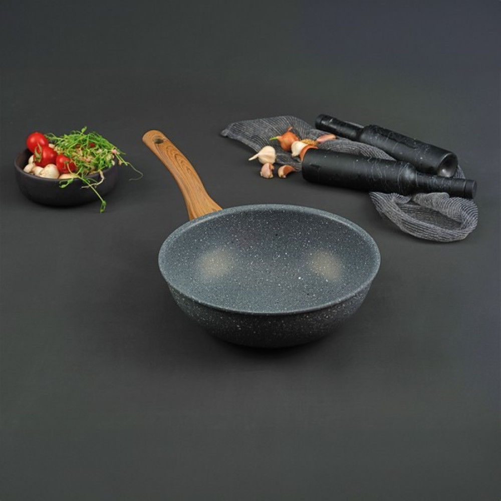 Leydi Marble Natura Granit Wok Tava 26 cm Tavalar Fiyatı