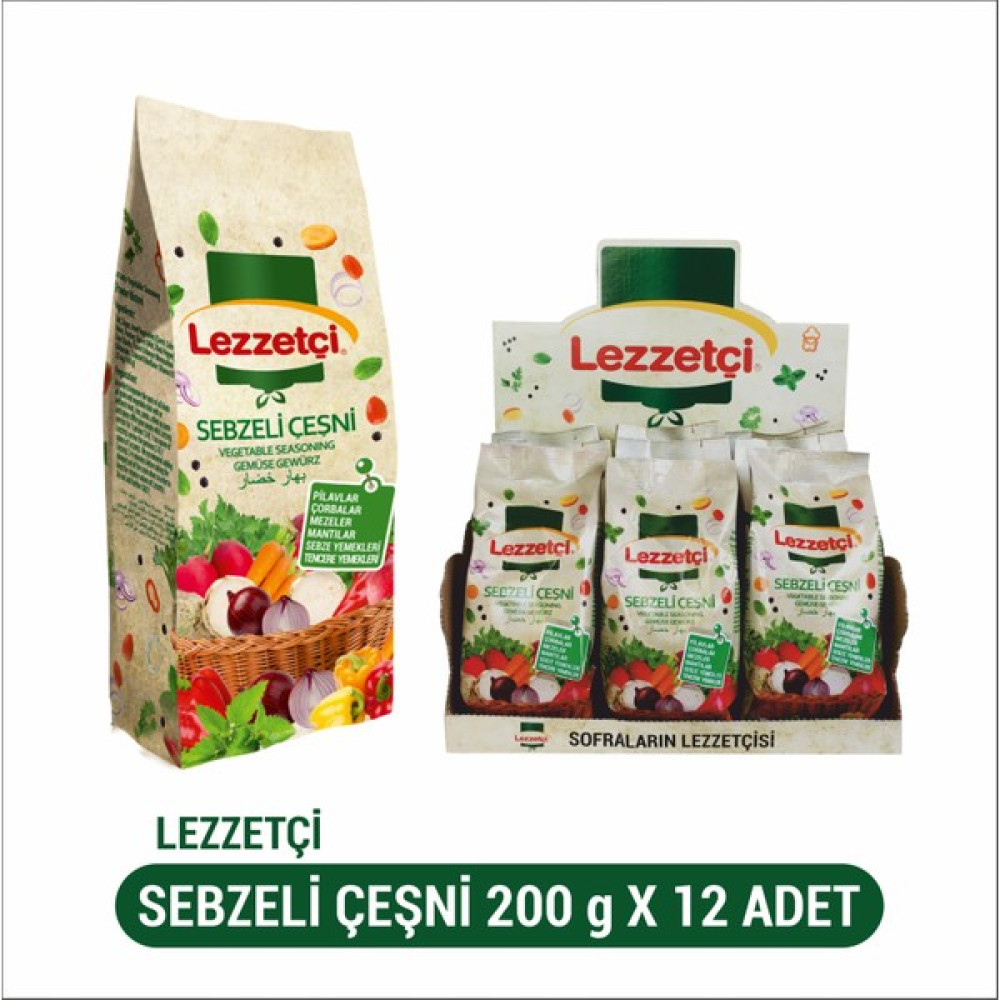 Lezzetçi Sebzeli Çeşni 12 Adet 200 gr Diğer Fiyatı