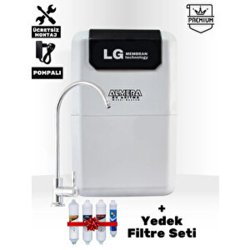 Lg Chem 10 Aşama Ph Alkali Ekstra Mineralli Çelik Tanklı Premium Pompalı Su Arıtma Cihazı + Yedek Filtre Set + (Ücretsiz Montaj) Su Arıtma Cihazı Fiyatı