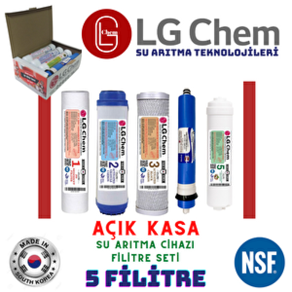 Lg Chem Açik Kasa Su Arıtma Cihazları Için 5 Li̇ Fi̇li̇tre Seti̇ Su Arıtma Cihazı Fiyatı